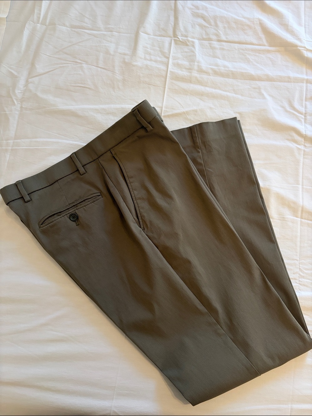 Tommy Hilfiger Olive Green Men's Dress Pants